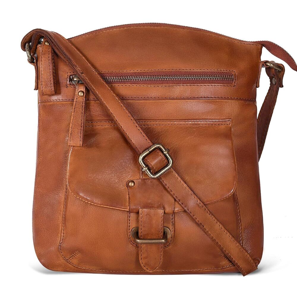 Leather Crossbody Bag For Women With Adjustable Sling Strap